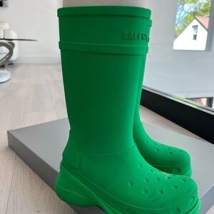 BALENCIAGA Other Used Crocs 36 green Rubber Boots